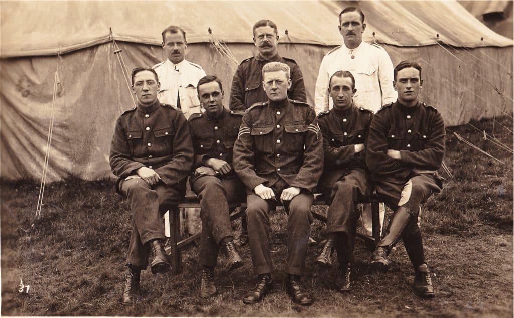 Troops of the Surrey Yeomanry encamped in the grounds of Deepdene. © Dorking Museum