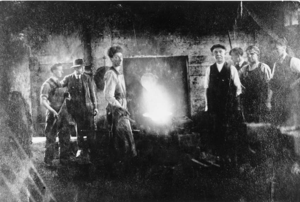 Workmen at the Furnace of the Dorking Foundry.