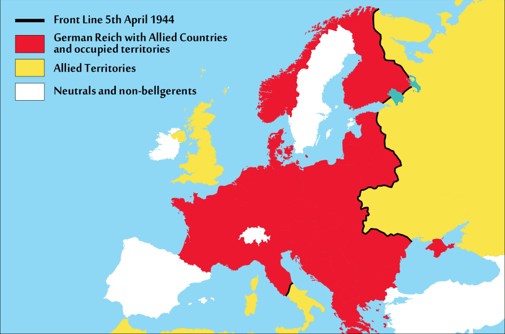 Occupied Europe: March 1944
