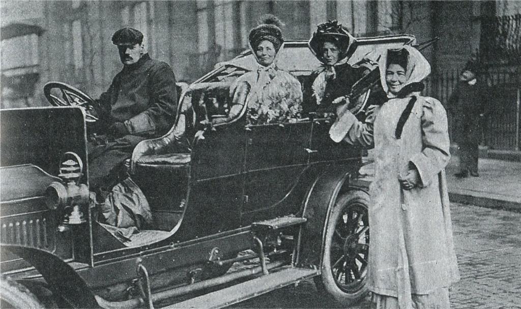 Mrs Pethick-Lawrence with Emmeline Pankhurst and Annie Kenny