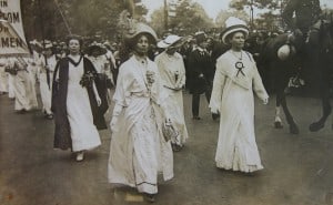Emmeline Pethick-Lawrence with Mrs Pankhurst.