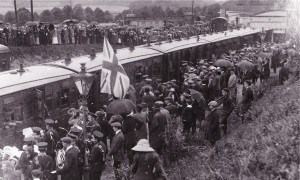 Troops at Dorking Station 1914