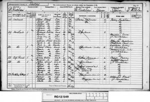Arthur Stemp 1891 Census © Ancestry.co.uk