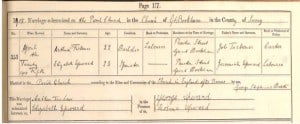 Arthur Tickner - Marriage Certificate © Ancestry.co.uk