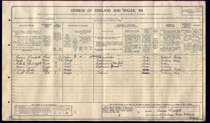 Charles Upfold 1911 Census © ancestry.co.uk