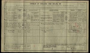 Dorothy Mary Gore Browne 1911 Census © findmypast.co.uk