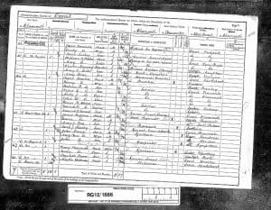 Frederick Richard Watson 1891 Census © ancestry.co.uk