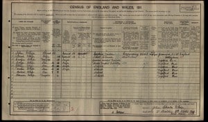George Sydney James Whife 1911 Census © findmypast.co.uk