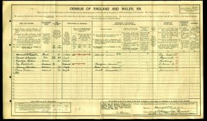 Herbert Connell Whipple 1911 Census © ancestry.co.uk