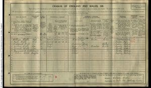 James Frederick Wells 1911 Census © findmypast.co.uk