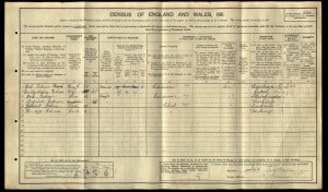 Job Tickner 1911 Census © ancestry.co.uk