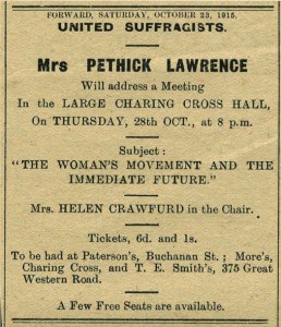Notice of a public meeting October 1915