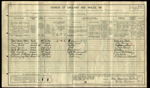 Percy Short 1911 Census © ancestry.co.uk