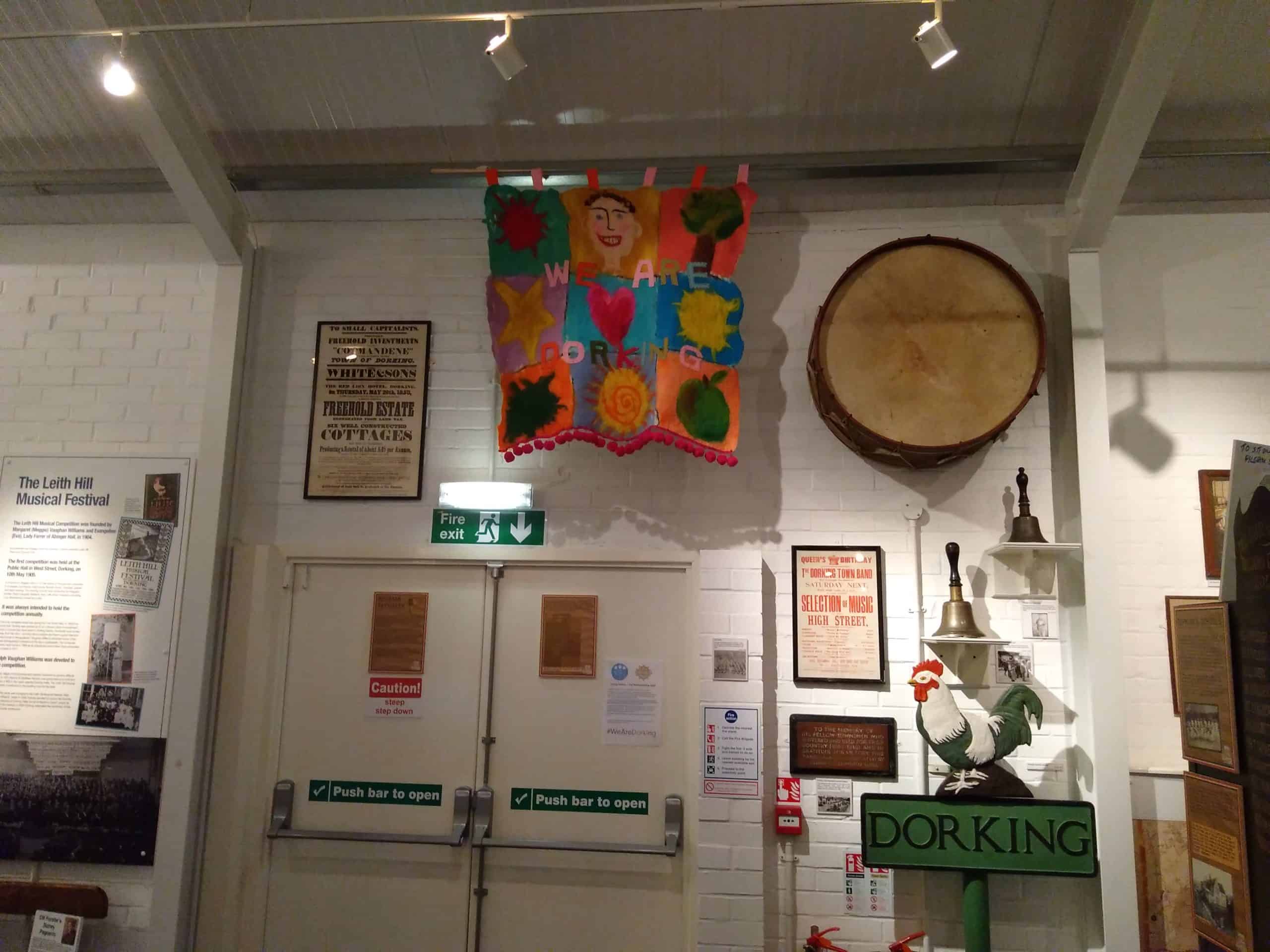 Quilt on display in Dorking Museum Dorking Museum & Heritage Centre