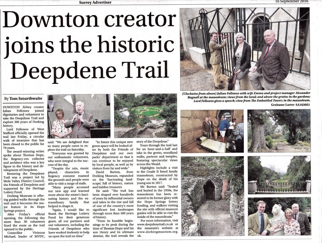 The Opening of The Deepdene Trail