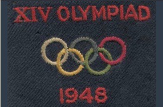 The official Olympic badge from Walter Wareham’s jacket. © Wareham Family Archive