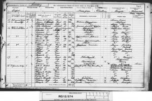 Victor Nathaniel Tickner 1891 Census 2 © findmypast.co.uk