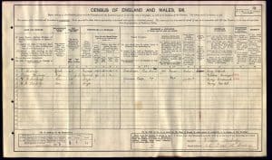 William Frederick Stanbridge 1911 Census © ancestry.co.uk