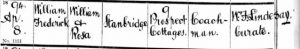William Frederick Stanbridge Baptism Certificate © ancestry.co.uk