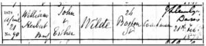 William Herbert Wilde Baptism Certificate © ancestry.co.uk