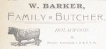 W. Barker Butchers Advert