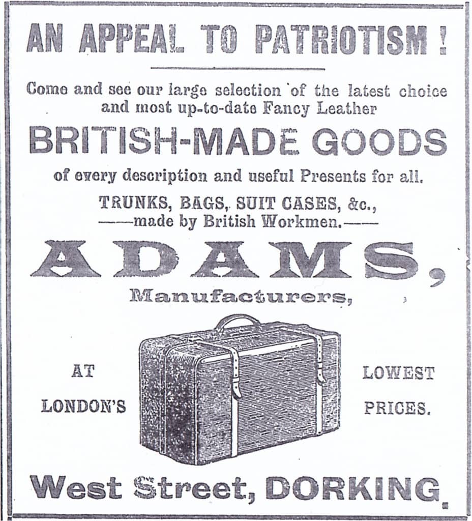 Dorking Ad Adams Advert