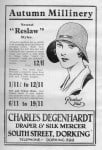 Charles Degenhardt Millinery Advert